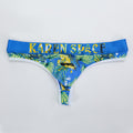 Men's ice silk printed thong T-pants by CJ, breathable and lightweight with a sleek design, shown in a close-up image.