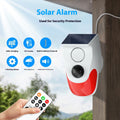 Solar Motion Sensor Alarm – Infrared Animal Repellent Warning Device with 110° Detection Angle & Remote Control
