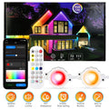 Permanent Outdoor Smart Lights 101ft - RGB with Alexa & Google Assistant - whimsywagon