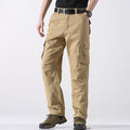 Men's Straight Leg Trousers with 3D Pockets - Spring Casual & Outdoor