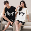 Couple's Loungewear Set | Short Sleeve Pajamas with Shorts