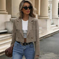 Plaid Blazer for Women | Short Boxy Fit & Modern Style