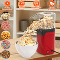 Hot Air Popcorn Maker Machine - 1200W, Oil-Free, 8-Cup Capacity - Includes Butter Warmer & Measuring Cup