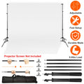 Heavy Duty Backdrop Stand - 6.5x10ft Adjustable Support System with Carrying Case - whimsywagon