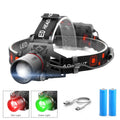 T6 Multi-Color Flashlight | Zoomable White, Green & Red LED Beam