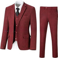 Herringbone Suit for Men - 3-Piece Slim Business Set