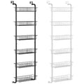 6-Tier Over-Door Organizer - Carbon Steel Pantry Rack for Kitchen & Bathroom - whimsywagon