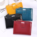 Women’s soft leather wallet by CJ featuring a casual stylish design with card slots and a compact purse style.