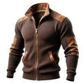 Velvet Sweatshirt - Stand Collar Casual Long Sleeve Top