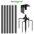 Height-Adjustable Bird House Pole Kit - Heavy-Duty Mount with 5-Prong Base for Feeders & Houses - whimsywagon