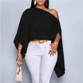 Womens European And American-style Loose-fitting Batwing-sleeve - whimsywagon