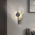 Galaxy projector night light with star and nebula projections, built-in Bluetooth speaker and app control – black unit on white background.”