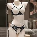 CJ sexy lace bralette lingerie set with underwire, featuring intricate lace details and a delicate, feminine design.