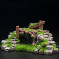Aquarium Rock Decor | Flocked Resin Landscape Ornament for Fish Tanks