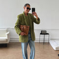 Elegant Solid-Color Blazer With A Single Button - whimsywagon
