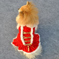 Christmas Pet Skirt | Classic Red Dog Skirt for Holidays, New Year & Christmas Photos