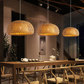 Japanese Woven Bamboo Chandelier - Handcrafted Rattan Pendant Light for Zen, Bohemian, and Pastoral Bedroom & Dining Room
