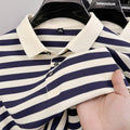 Breathable Business Shirt - Jacquard Stripes & Formal Lapel