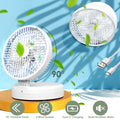 Quiet Table Fan 90 Degree Foldable Desk Fan With 4 Wind Speeds Type-C Rechargeable Wall-Mounted Fan Portable Desktop Fan For Home Bedroom Kitchen Office Outdoor Travel - whimsywagon