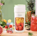 CJ small portable USB blender and mini juicer cup for kitchen use, compact design with blending blades visible inside the cup