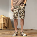 Mens Loose Retro Casual Camo Shorts With Multiple Pockets - whimsywagon