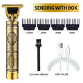 Rechargeable CJ hair trimmer clipper with adjustable blades and ergonomic design for precise hair cutting.