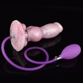CJ Masturbator with anal dilation, bull-dog-style male anal plug, and erotic sex toy, shown in detailed close-up.