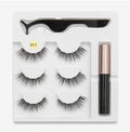 Magnetic eyelash kit with reusable false lashes and applicator, no glue needed for easy, natural-looking eyelash enhancement.