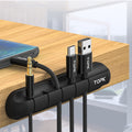 Silicone Cable Organizer | USB Cord Winder & Desktop Wire Management Clip for Headphones & Chargers