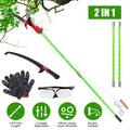 Pole Saw, 2-in-1 Extendable Tree Pruner for High Branches | 4-8 Meter Reach, Includes Pruner, Saw Blades, Goggles & Gloves