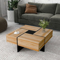 Coffee Table with 4 Hidden Storage Compartments | Lift Top Ottoman, Living Room Center Table - whimsywagon