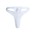 Men's breathable ice silk low waist underwear by CJ, showing the soft fabric and comfortable fit on a model.