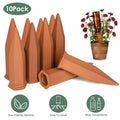 10-Pack Terracotta Watering Spikes - Automatic Plant Watering Stakes with Slow Release - whimsywagon