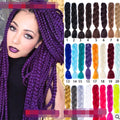 Black Synthetic Braided Wig | Heat-Resistant Fiber for Protective Styling
