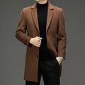 Business Trench Coat - Casual Wool Blend for Office Wear