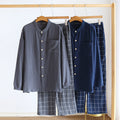 Men's Breathable Pajama Set - Soft Cotton Gauze for Spring and Fall
