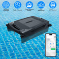 Automatic solar-powered pool skimmer by cj with APP control, two cleaning modes, waterproof design, covering 1900 sq ft.