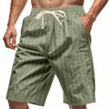 Mens Relaxed-fit Breathable American-style Linen Shorts For The Beach - whimsywagon