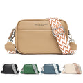 Women's quilted small square crossbody bag with rhombus embroidery and wide shoulder strap, stylish tote bag by cj.