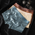 Men's satin ice silk underwear by CJ featuring a smooth, lightweight summer design with a luxurious satin finish.