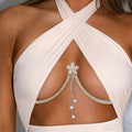 Crystal Tassel Body Jewelry - Adjustable Diamond Y-Necklace for Women, Bridal & Festival