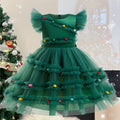 Christmas Party Dress for Girls | Princess Gown with Bow