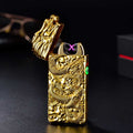 Rechargeable metal windproof cigarette lighter by CJ with creative design, ideal for outdoor smoking and wind-resistant lighting.