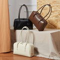 Genuine Leather Boston Bag for Women – Portable Handbag & Shoulder Tote