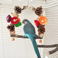 Natural Wood Parrot Swing | Chewable Perch for Beak & Claw Health