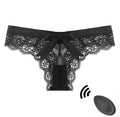 Wireless remote bullet vibrator from CJ, rechargeable portable AV massager with lace erotic panties and 10 speed settings.
