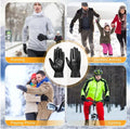 Unisex Winter Gloves for Cycling & Skiing - Windproof Leather, Warm Soft Lining - whimsywagon