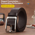 Rugged Pin Buckle Belt - Distressed Leather for a Casual, Masculine Style