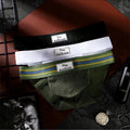 Men's high-cut briefs underwear by CJ, made of breathable knitted fabric, showcasing a trendy summer design.