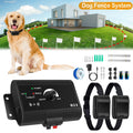Electric Dog Fence System - Underground Wire Boundary with Tone/Shock Collar for All Dog Sizes - whimsywagon